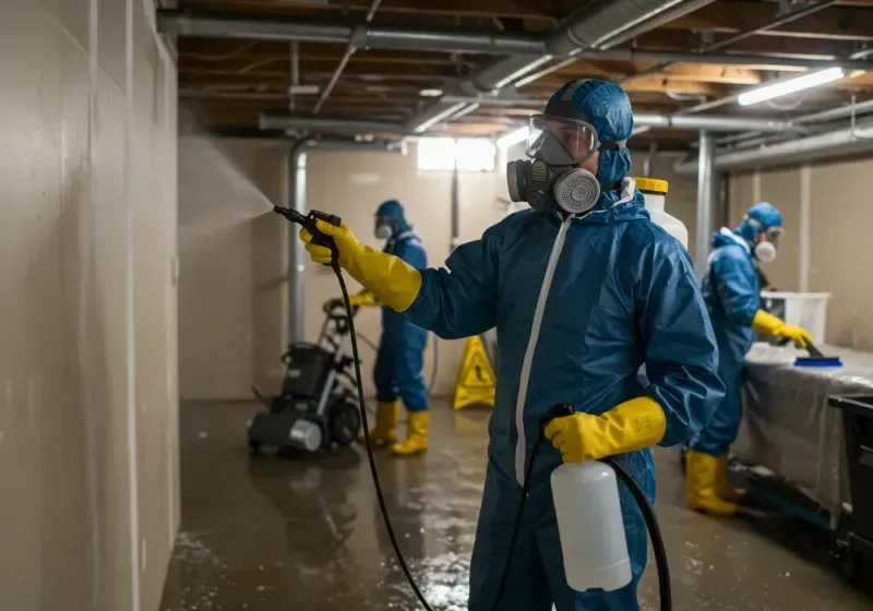 Basement Sanitization and Antimicrobial Treatment process in Cambria County, PA