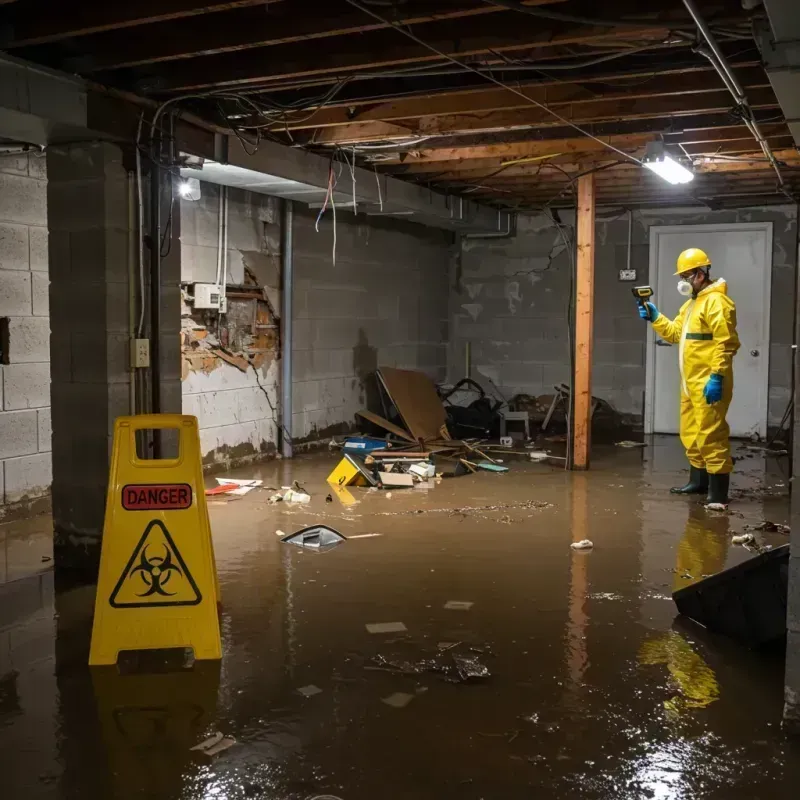 Flooded Basement Electrical Hazard in Cambria County, PA Property